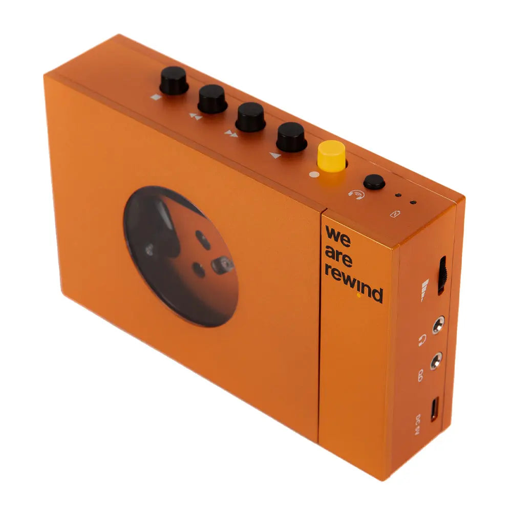 We Are Rewind Portable Cassette Player & Recorder - Serge, Orange We Are Rewind
