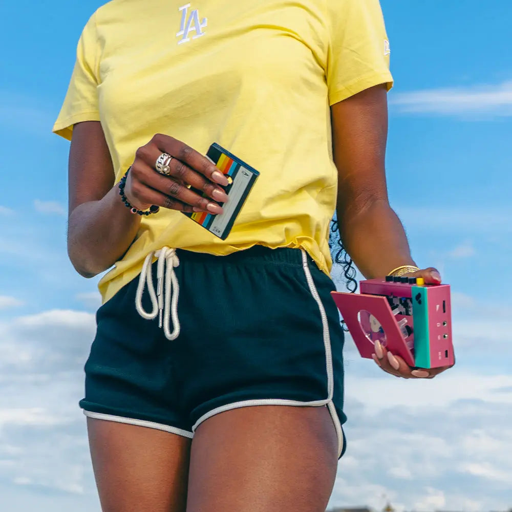 We Are Rewind Portable Cassette Player & Recorder - Edith, Pink & Green We Are Rewind