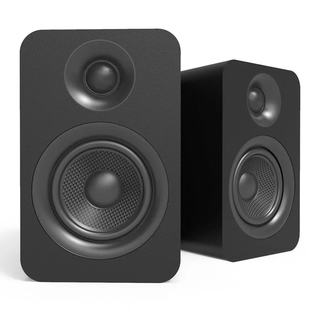 Kanto YU Passive 4" Speakers with 1" Silk Dome Tweeter and 4" Kevlar Woofer - Black, Pair Kanto