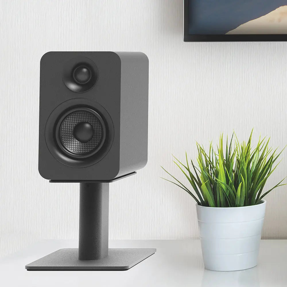 Kanto YU Passive 4" Speakers with 1" Silk Dome Tweeter and 4" Kevlar Woofer - Black, Pair Kanto