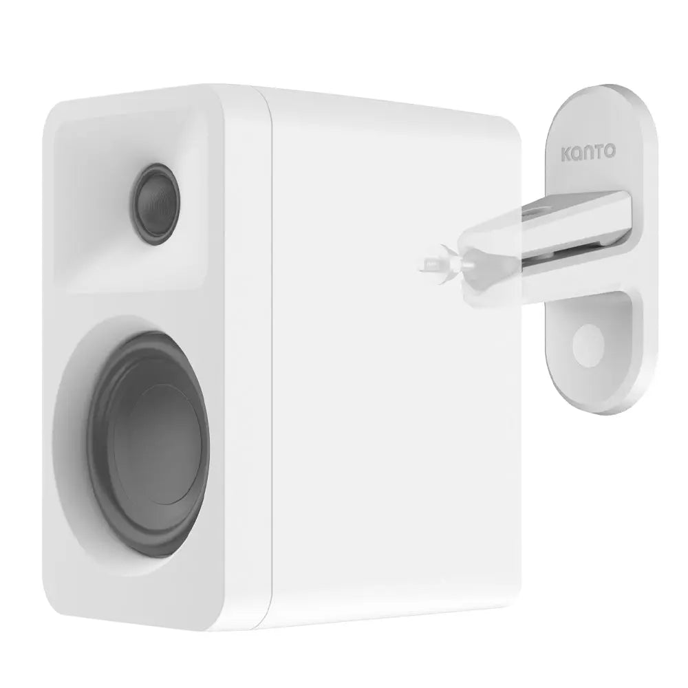 Kanto SPW3 Universal Satellite Speaker Wall Mount Bracket - White, Pair Kanto