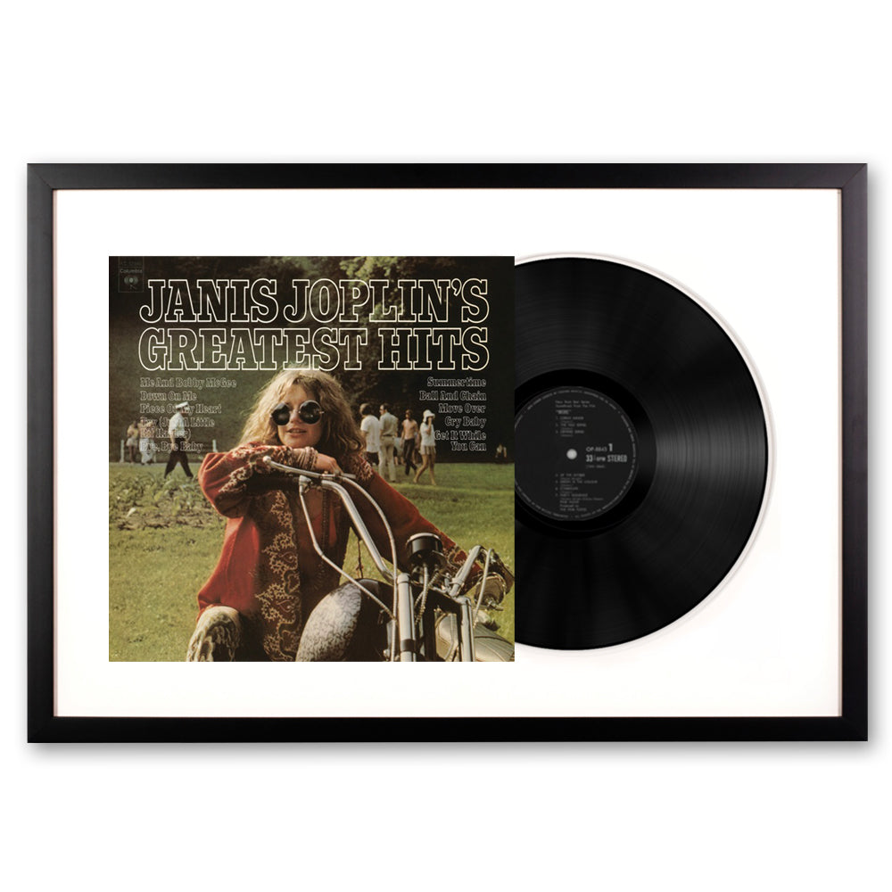 Framed Janis Joplin Janis Joplin&#39;s Greatest Hits Vinyl Album Art