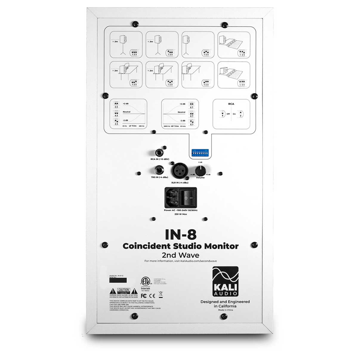 Kali Audio IN-8 Studio Monitor (SINGLE) - White
