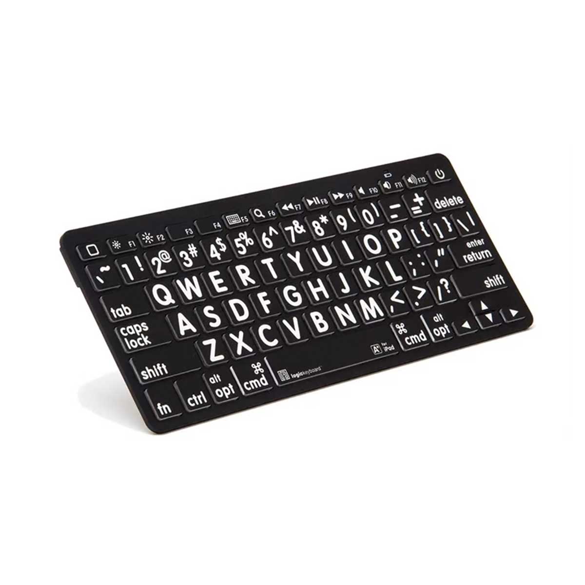 Logickeyboard LargePrint White on Black – Mac Bluetooth Mini Keyboard – US