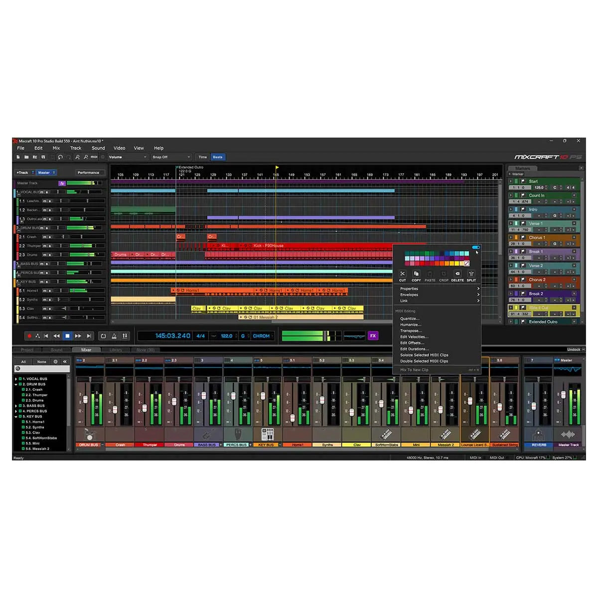 Mixcraft 10 Recording Studio