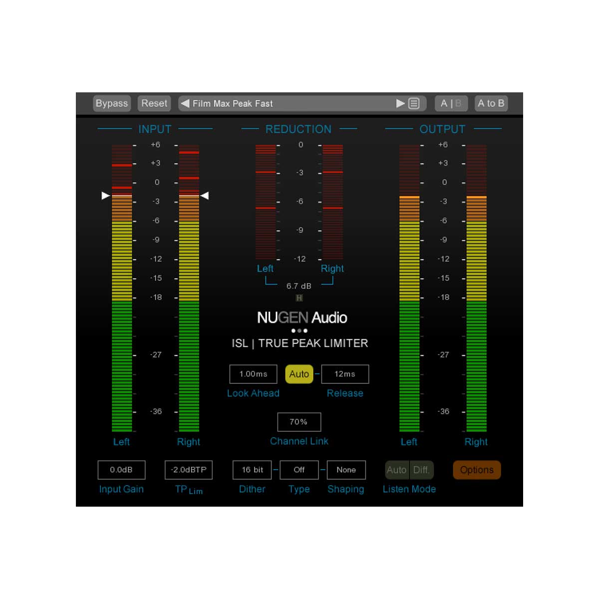 Nugen Audio ISL 2 Inter Sample Limiter True-Peak limiting