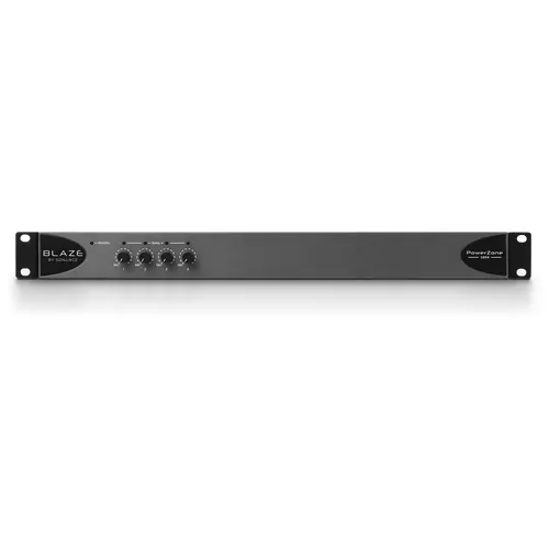 Blaze by Sonance PowerZone 1004. 1000W 4-channel power amplifier. 1RU half-rack. Blaze by Sonance