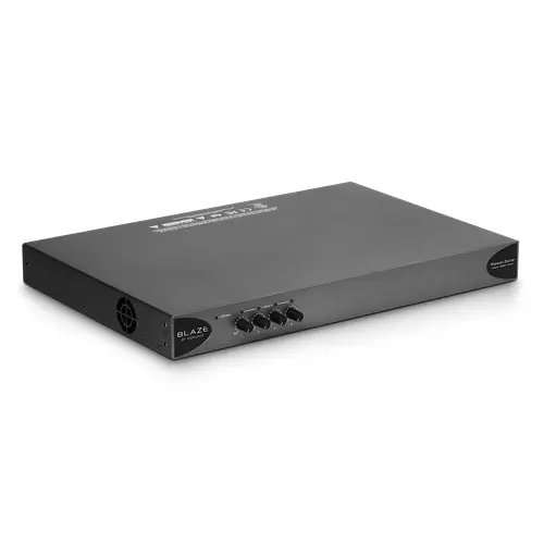 Blaze by Sonance PowerZone 1004. 1000W 4-channel power amplifier. 1RU half-rack. Blaze by Sonance