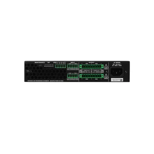 Blaze PowerZone 504. 500W 4-channel power amplifier. 1RU half-rack. Blaze by Sonance