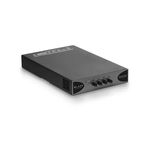 Blaze PowerZone 504. 500W 4-channel power amplifier. 1RU half-rack. Blaze by Sonance