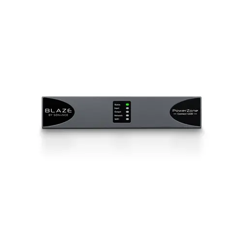 Blaze by Sonance PowerZone Connect 122D. 125W 2-channel DSP-enabled power amplifier. Dante. 1RU. Blaze by Sonance