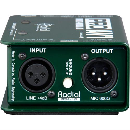 Radial PROAV1 Passive 1 channel multimedia DI with RCA, 3.5mm, XLR, 1/4&quot; connectors