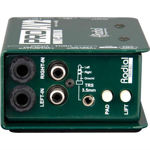 Radial Engineering PROAV2 Passive stereo multimedia DI with RCA, 3.5mm, XLR, 1/4&quot; connectors