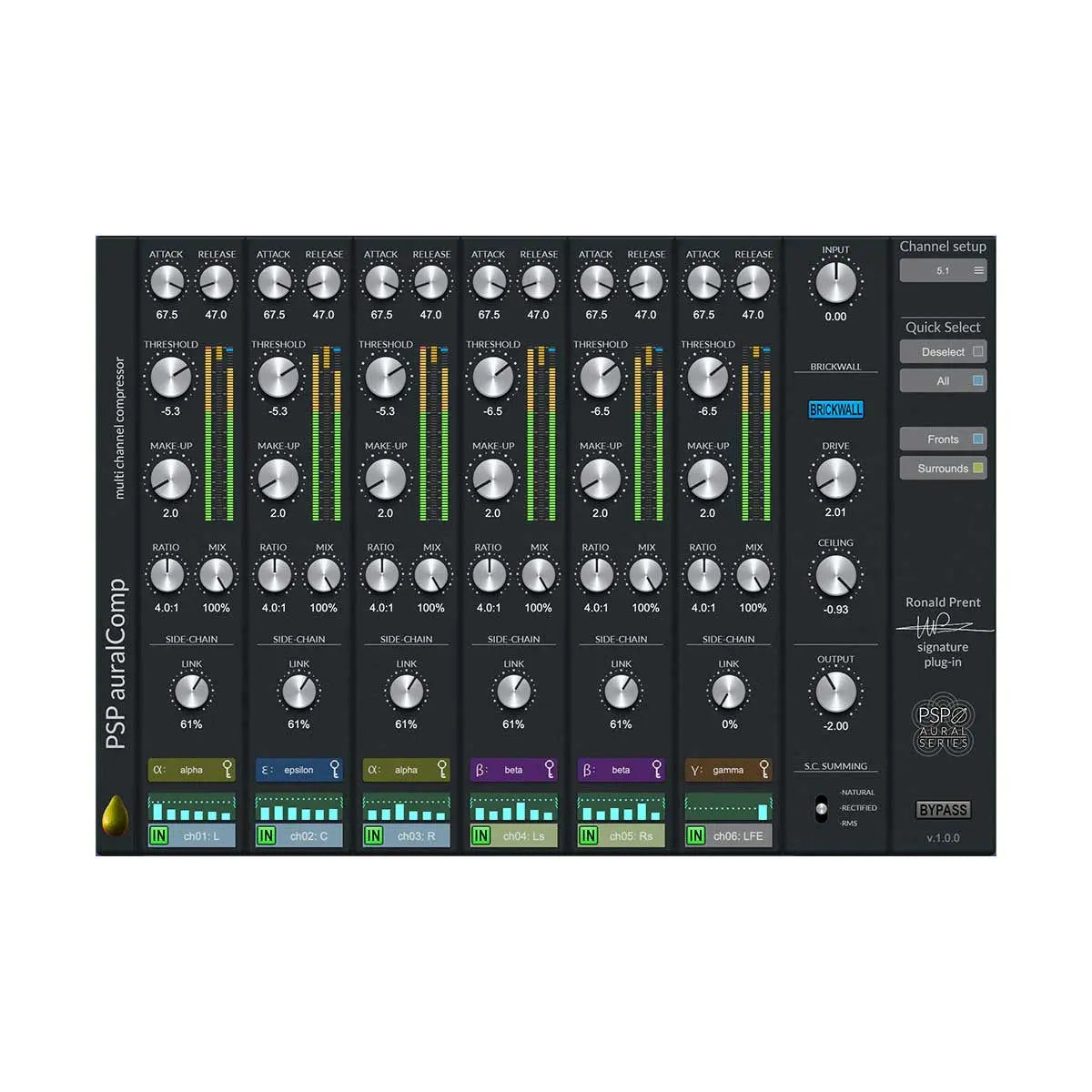 PSP auralComp Multichannel Compressor Plug-in (Digital Download) PSP Audioware