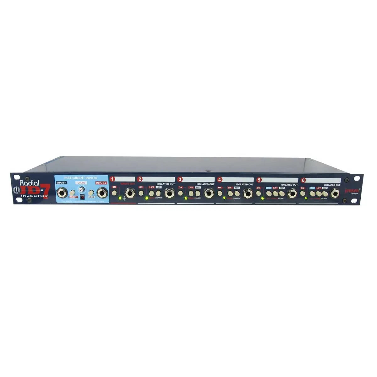 Radial JD7 Active class-A guitar distro system, 2-in, 7-out & re-amping. PSU included