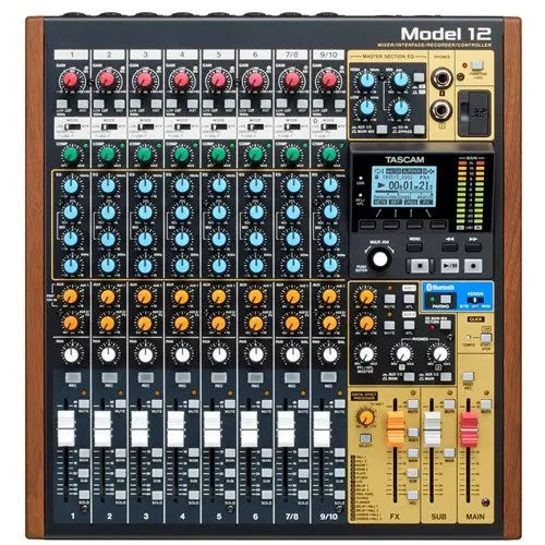 TASCAM Model 12 12-Track Digital Recording Mixer With DAW Controller & Audio Interface