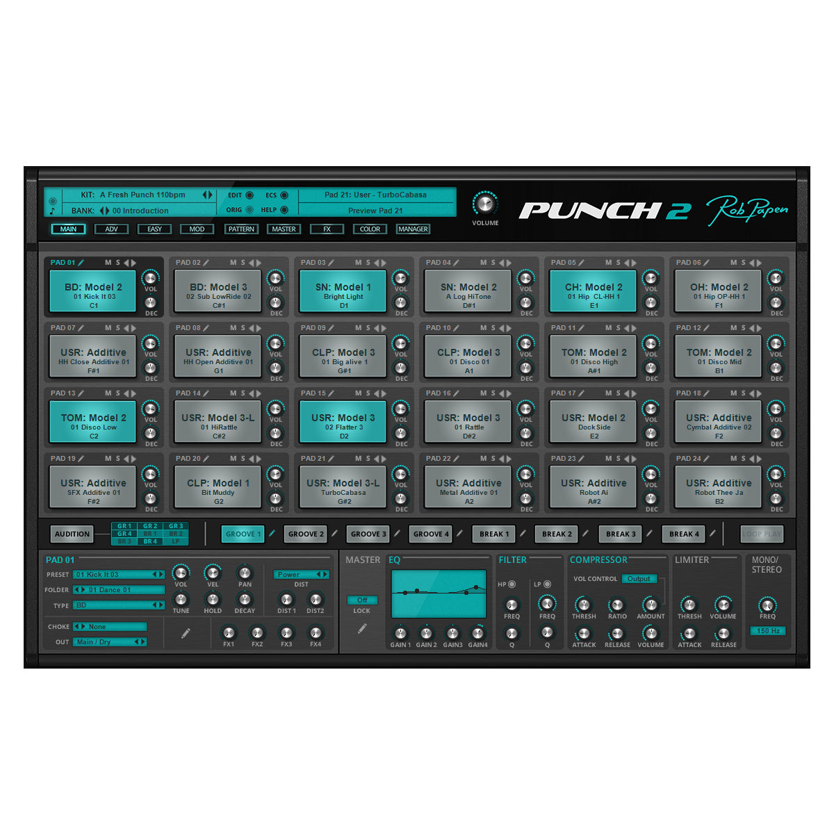 Rob Papen Punch 2 Drum Machine Plug-In (Serial Nr + Download)