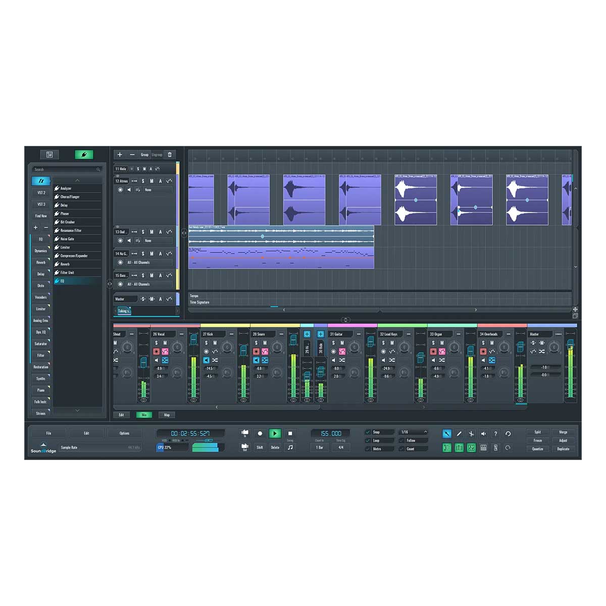 SoundBridge: DAW Digital Audio Workstation Software - Perpetual (Serial Nr + Download)