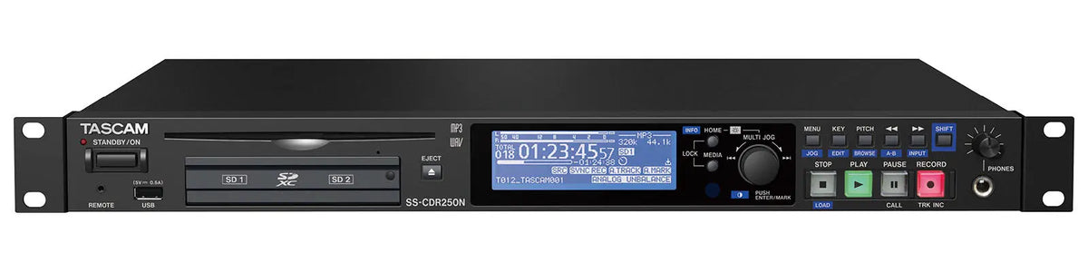 Tascam SS-CDR250N 2-Channel CD/SD/USB Recorder/Player With Network TASCAM