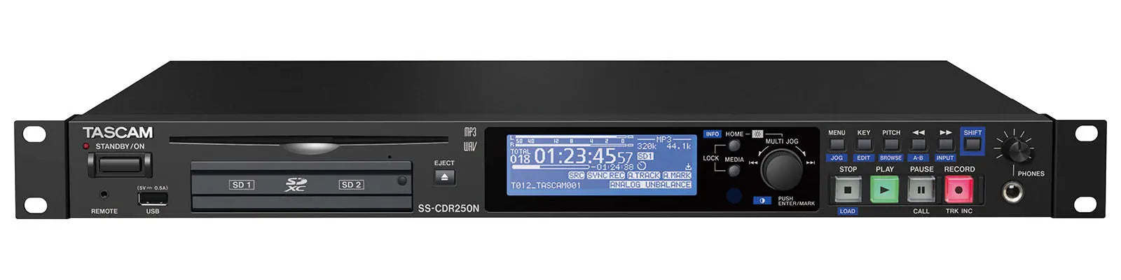 Tascam SS-CDR250N 2-Channel CD/SD/USB Recorder/Player With Network TASCAM
