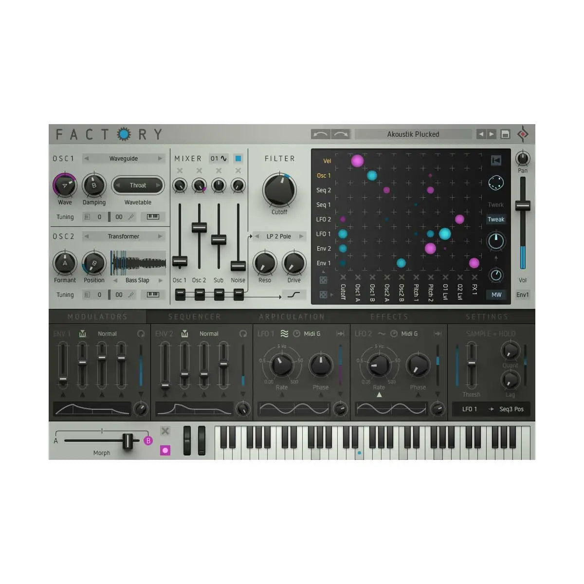 Sugar Bytes Factory 2x10 Oscillator Engine Ployphonic Synth Plug-In (Digital Download) SugarBytes