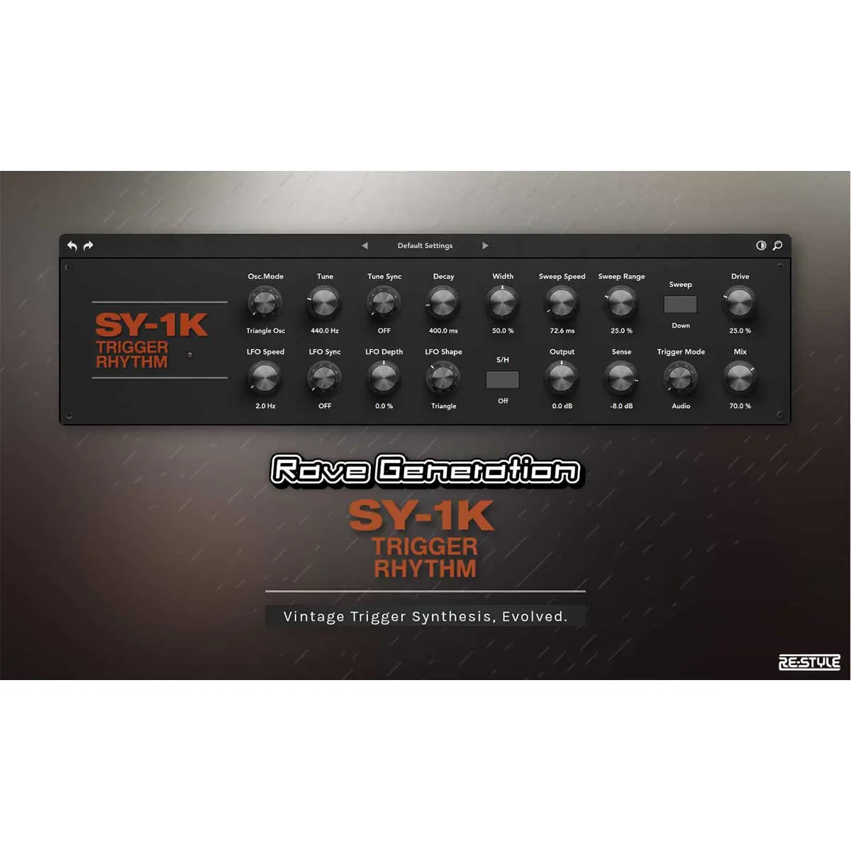 Rave Generation SY-1K Trigger Rhythm Drum Synth Plug-In (Digital Download) Rave Generation