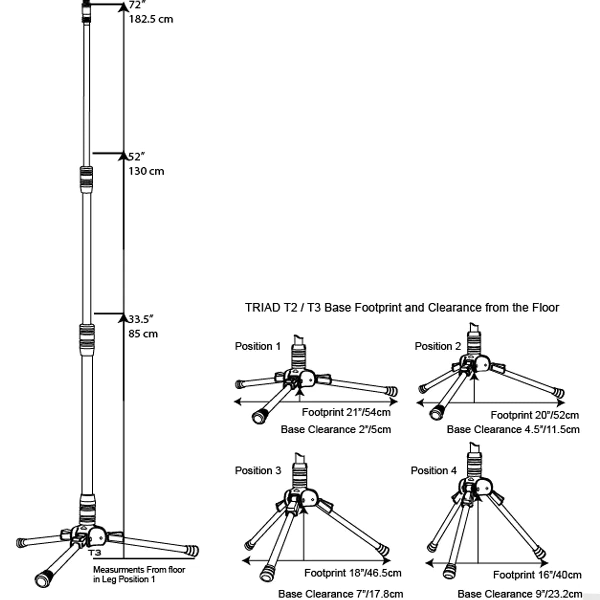 Triad-Orbit T3  Tall Tripod Stand