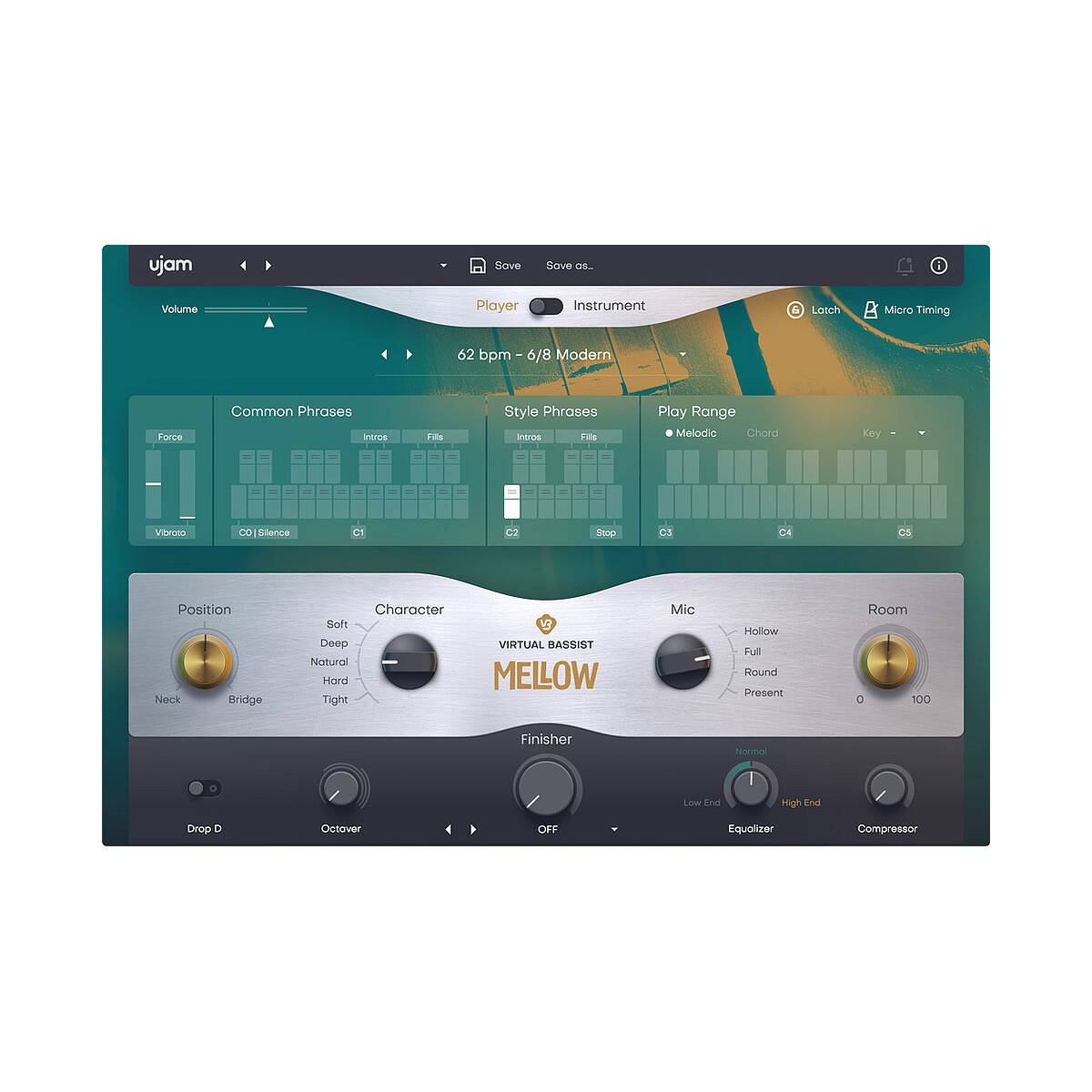 UJAM MELLOW 2 Smooth & Elegant Fingered Acoustic Bass