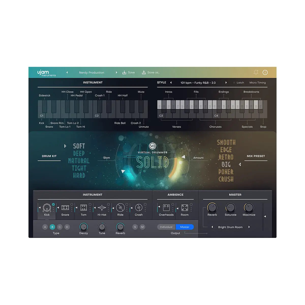 UJAM SOLID 2 Gold-Standard Session Drummer