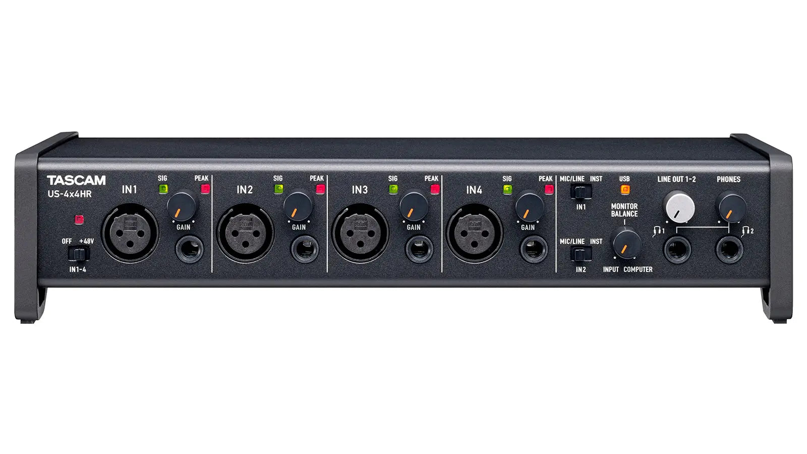 Tascam US-4x4HR 4-IN/4-OUT High-Resolution USB Audio/MIDI Interface TASCAM