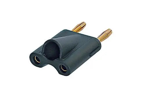 REAN Dual banana plug, black, gold contacts ( Bag of 100)