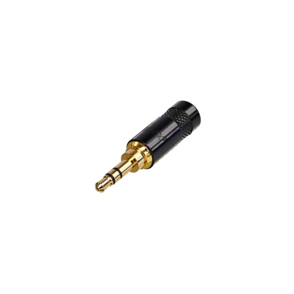 REAN NYS231BG 3.5mm TRS plug, black metal handle, gold contacts