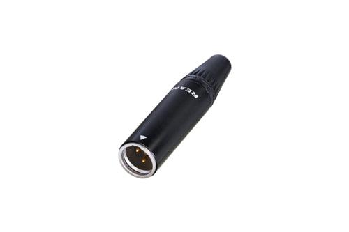 REAN TINY XLR 3 pole male cable connector black/gold