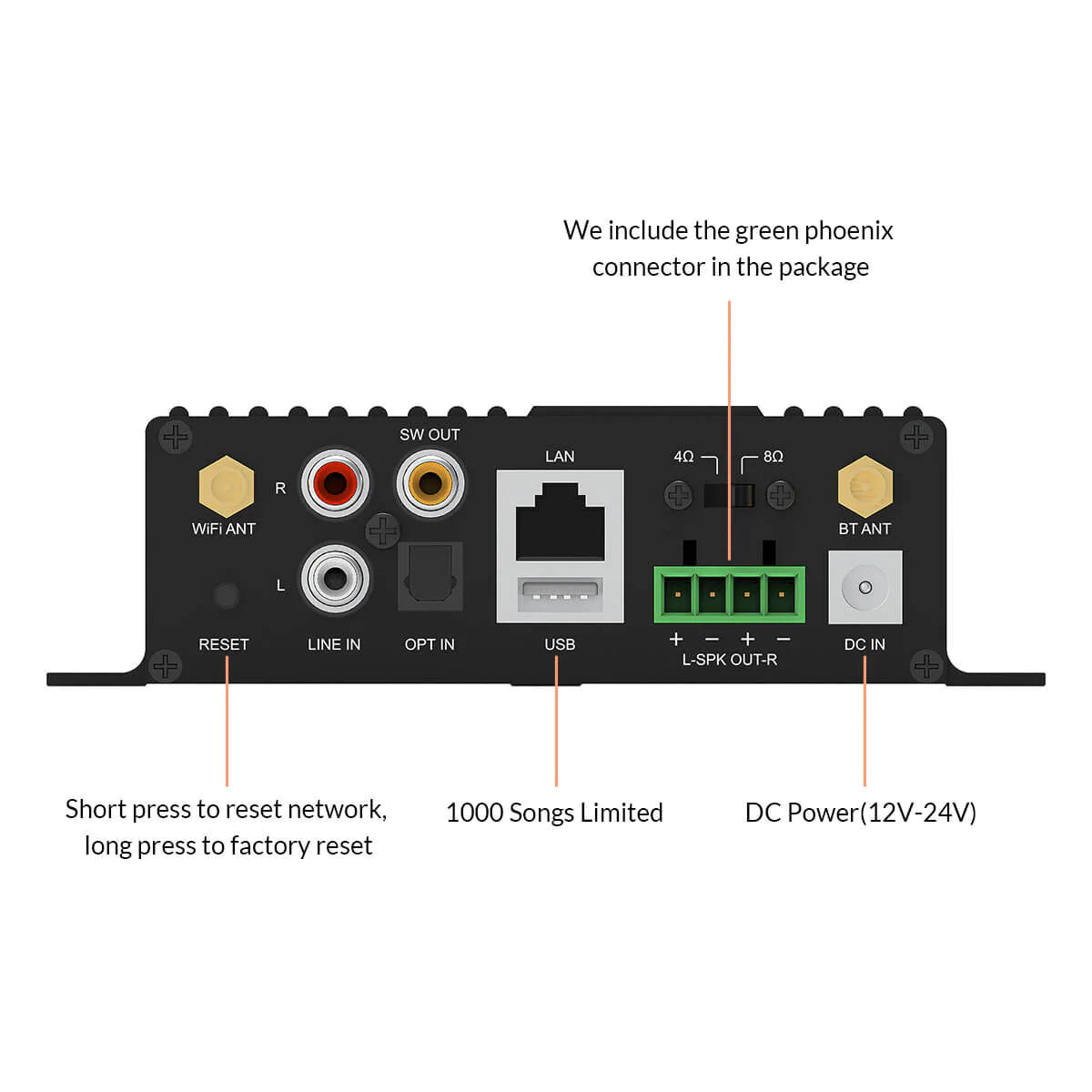 Arylic SA100 50W x 2 Wireless On-Wall Amplifier - Koala Audio