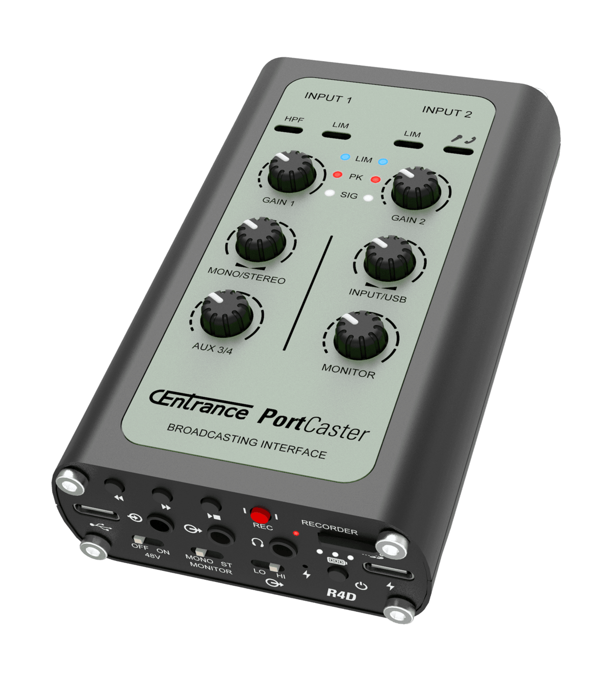 Centrance PortCaster Portable Mixer, Recorder and USB-C Audio Interface for Voice - Koala Audio