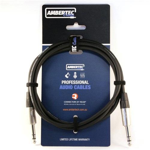 Ambertec 6.35mm REAN TRS cable, 1.5m - Koala Audio