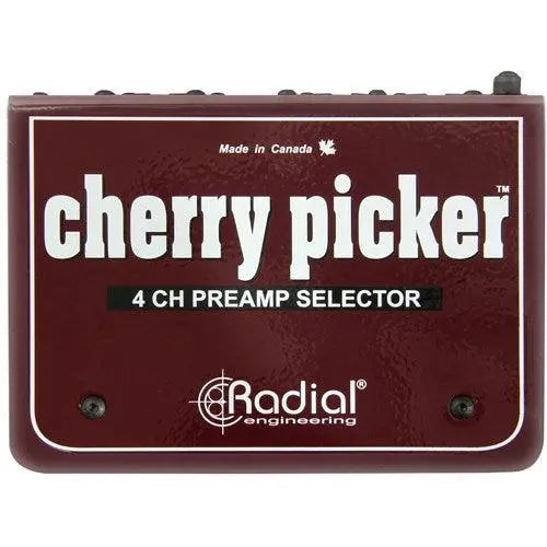 Radial CHERRY PICKER - Passive 1x4 selector, use to compare 4 preamps in the studio, XLR i/o