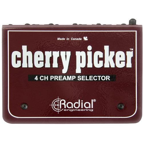 Radial CHERRY PICKER - Passive 1x4 selector, use to compare 4 preamps in the studio, XLR i/o