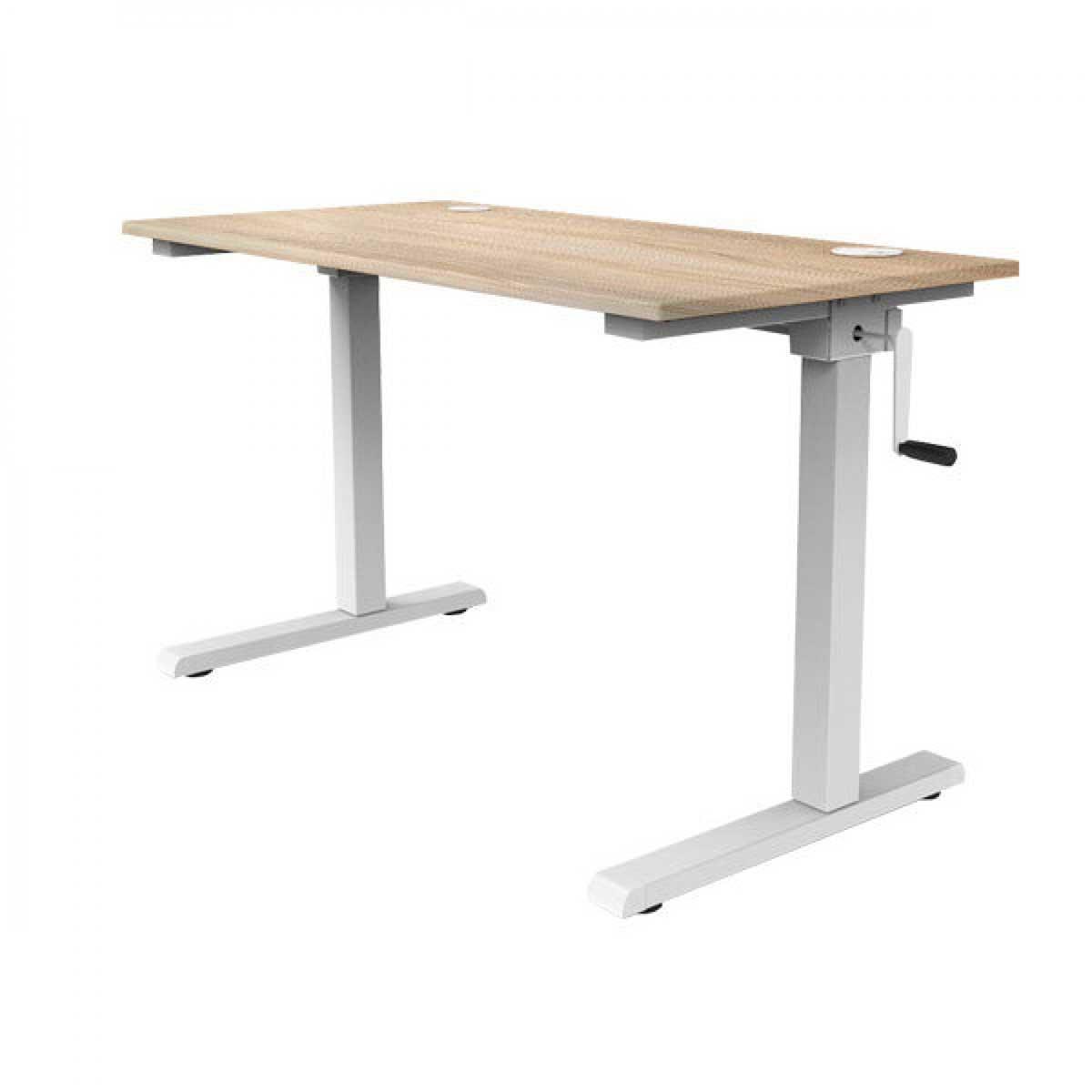 Backbone City Desk Height Adjustable Desk Sit/Stand Desk with Side Crank (120cm x 60cm) - Koala Audio