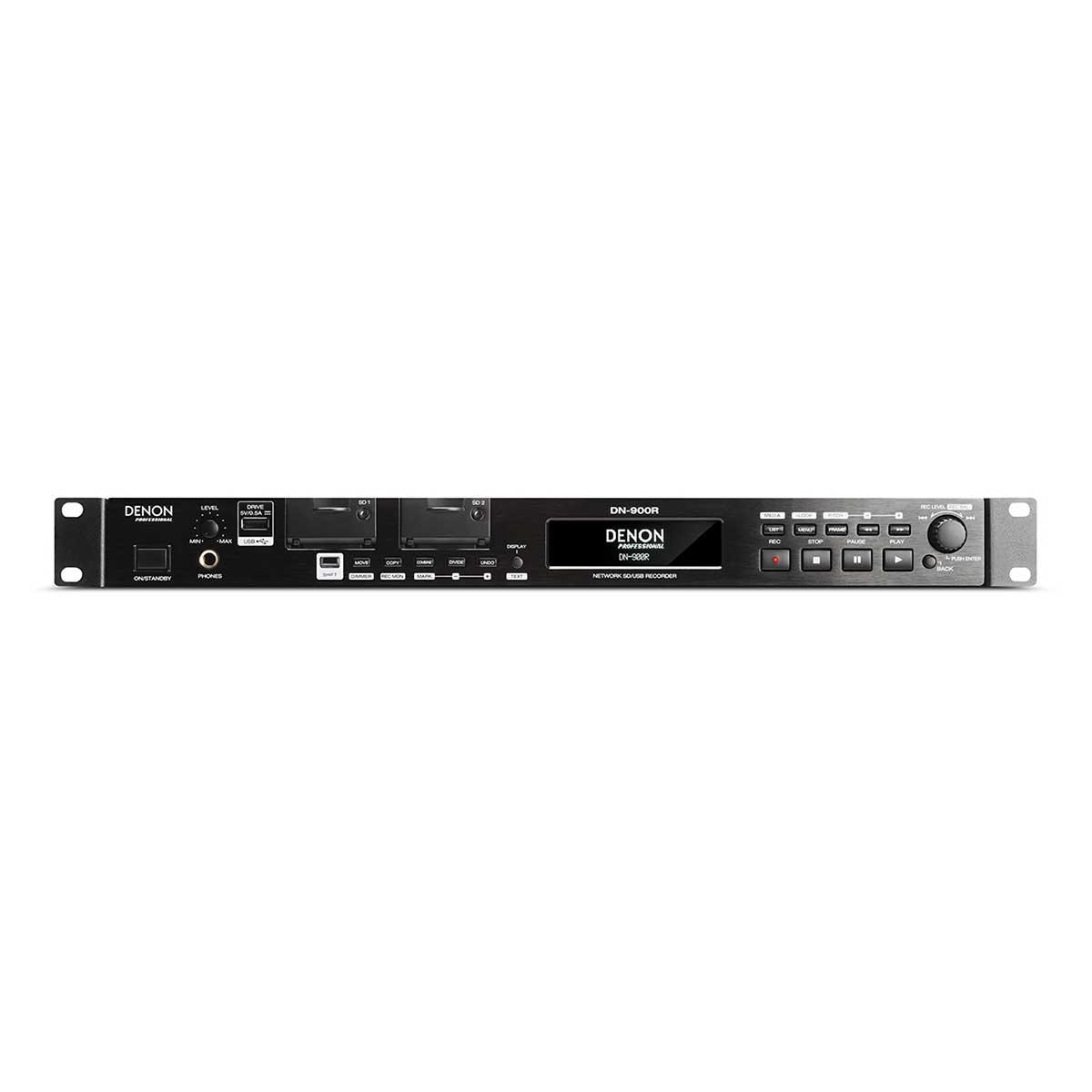 Denon Pro DN-900R Network SD/USB Audio Recorder with Dante 2 x 2 Interface