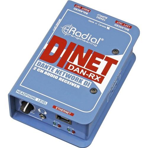 Radial DiNet Dan RX. Dante network Interface - Koala Audio