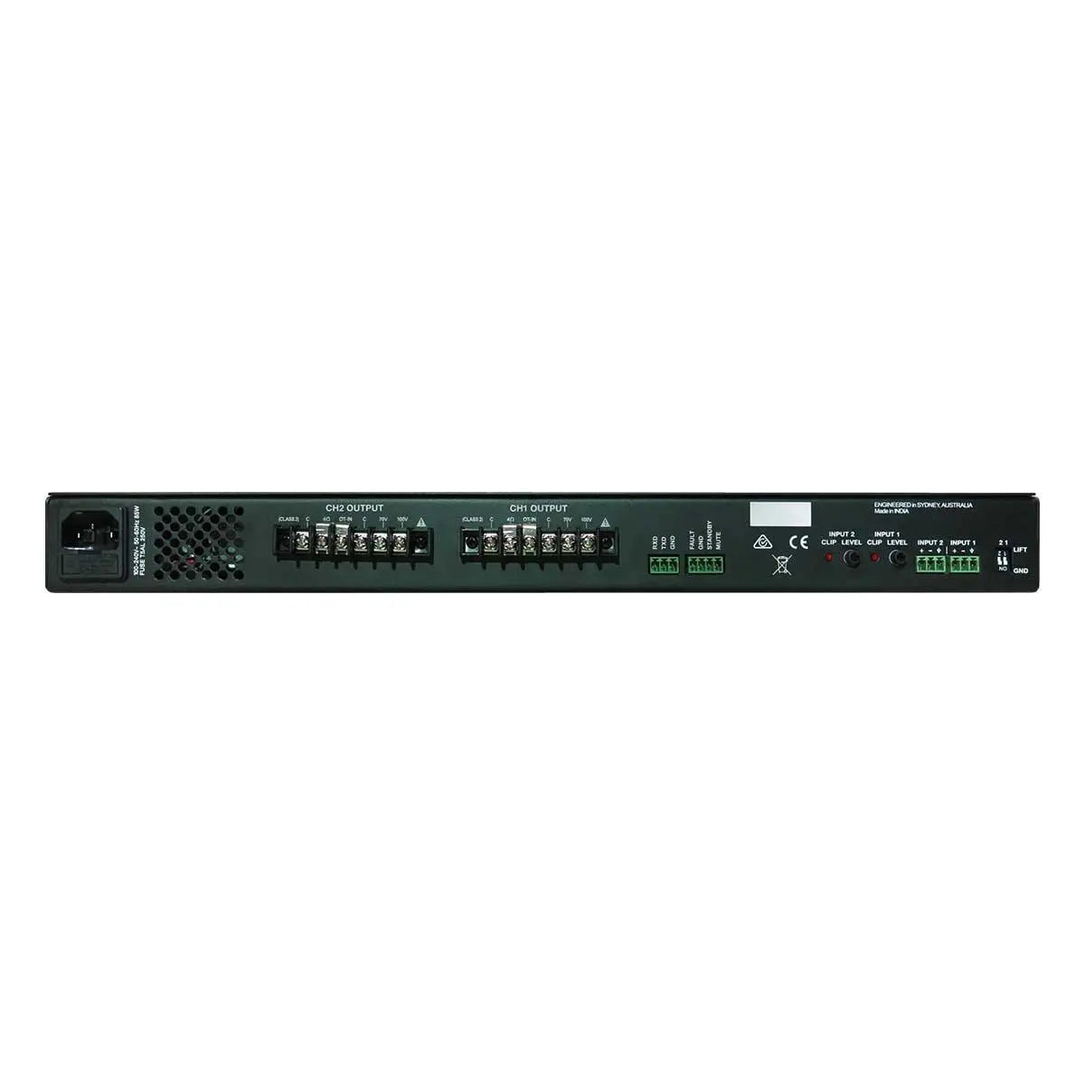 Australian Monitor HS2250P 2X250w Power Amp with Dsp & Rs232