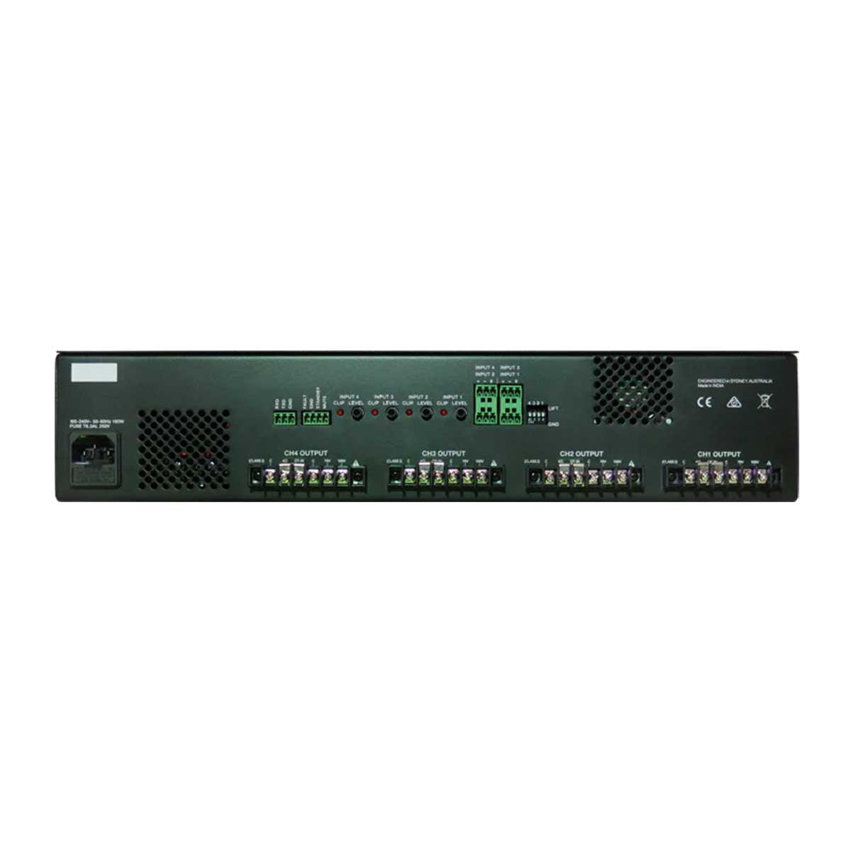 Australian Monitor HS4120P  4 x 120 watt Power Amplifier with DSP and RS232 