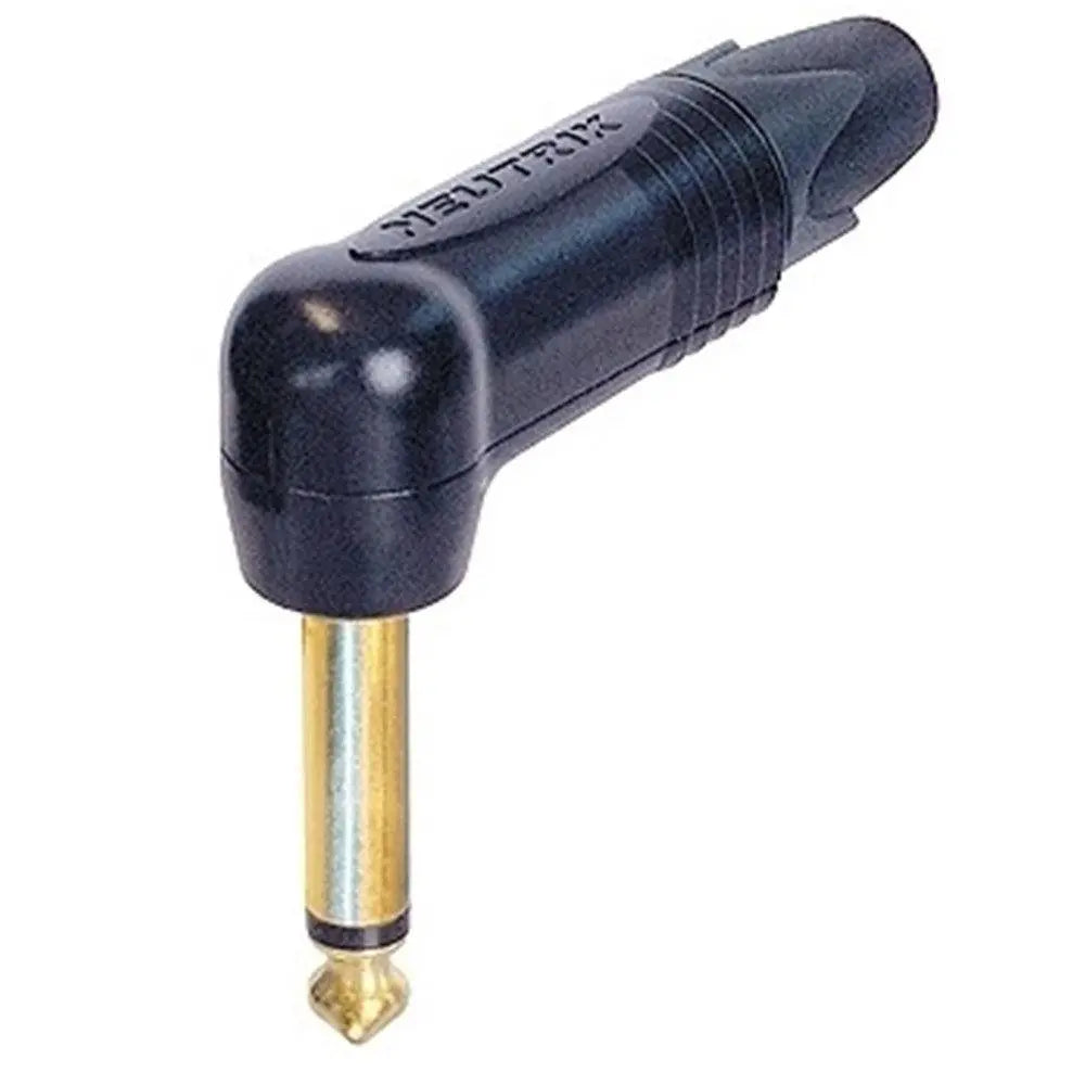Neutrik NP2RX-B Right Angle Mono Jack Plug Gold Contacts/Black Shell - Koala Audio