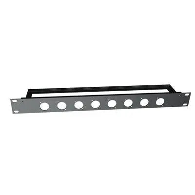 QuikLok RS293 1-U rack panel with mounting holes for 8 XLR connectors & rear lacing bar - Koala Audio
