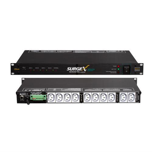 SurgeX ASM Power Conditioner, Sequencer & Surge Elimionation, 10 x IEC 1RU, remote, CouVS and ICE - Koala Audio
