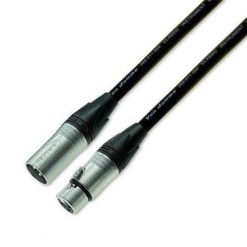 Van Damme 1m Tour Grade Classic XKE microphone cable with Neutrik M-F XLR connectors