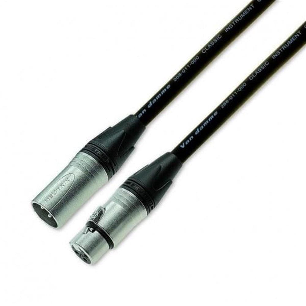 Van Damme 3m Tour Grade Classic XKE microphone cable with Neutrik M-F XLR connectors