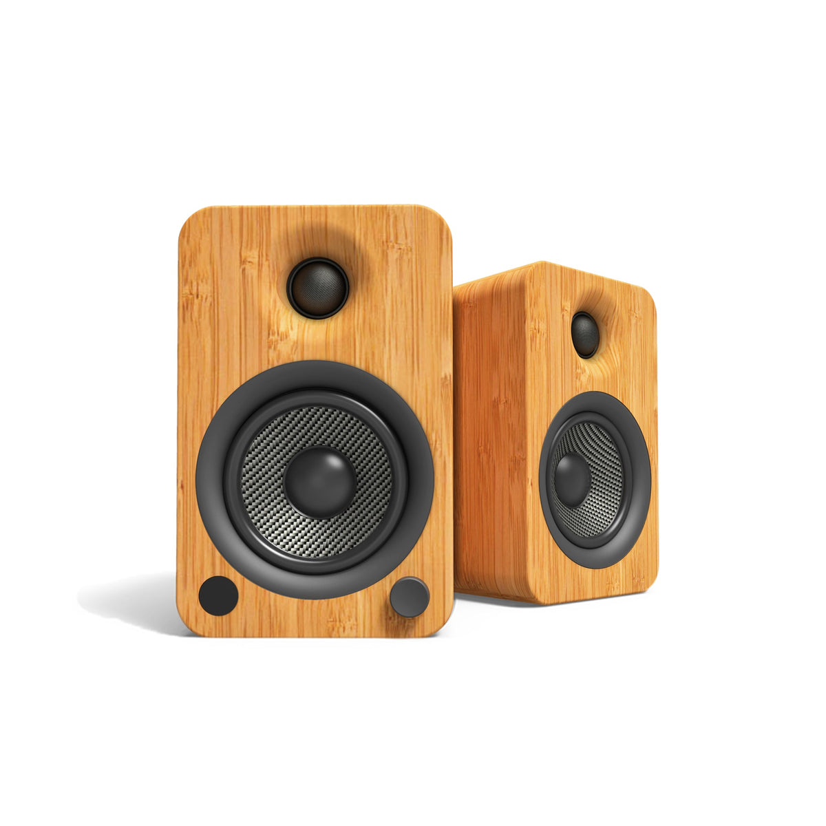 Kanto YU4 140W Powered Bookshelf Speakers with Bluetooth® and Phono Preamp - Pair, Bamboo