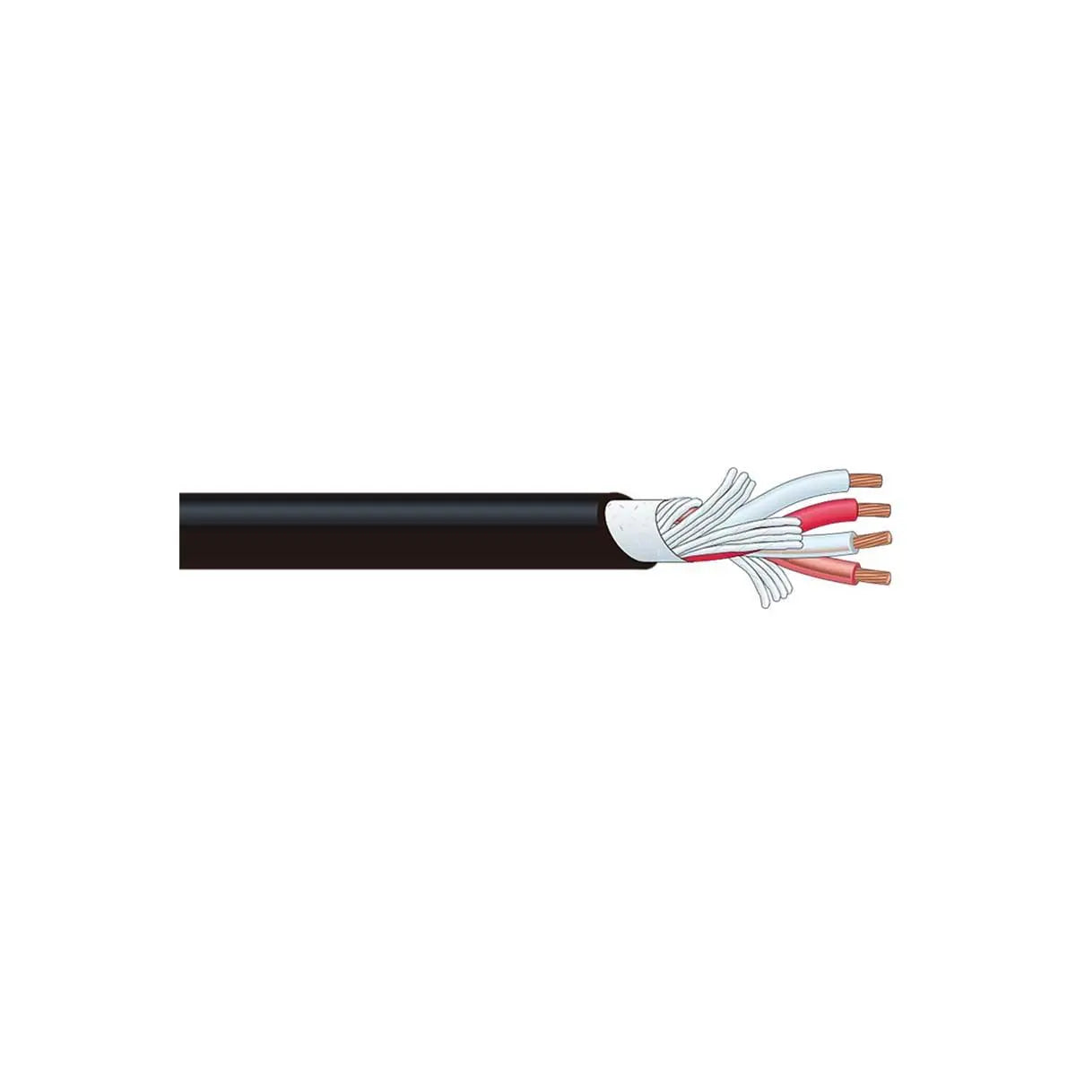 4s8 Color Code Canare 4S8 Speaker Cable, 4 Conductor, 8.3mm O/D, 100m Roll Black ...